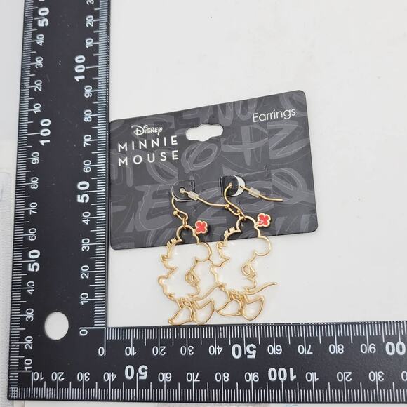 Disney Gold-Toned Minnie Mouse Silhouette Earrings - NIP - Picture 9 of 9